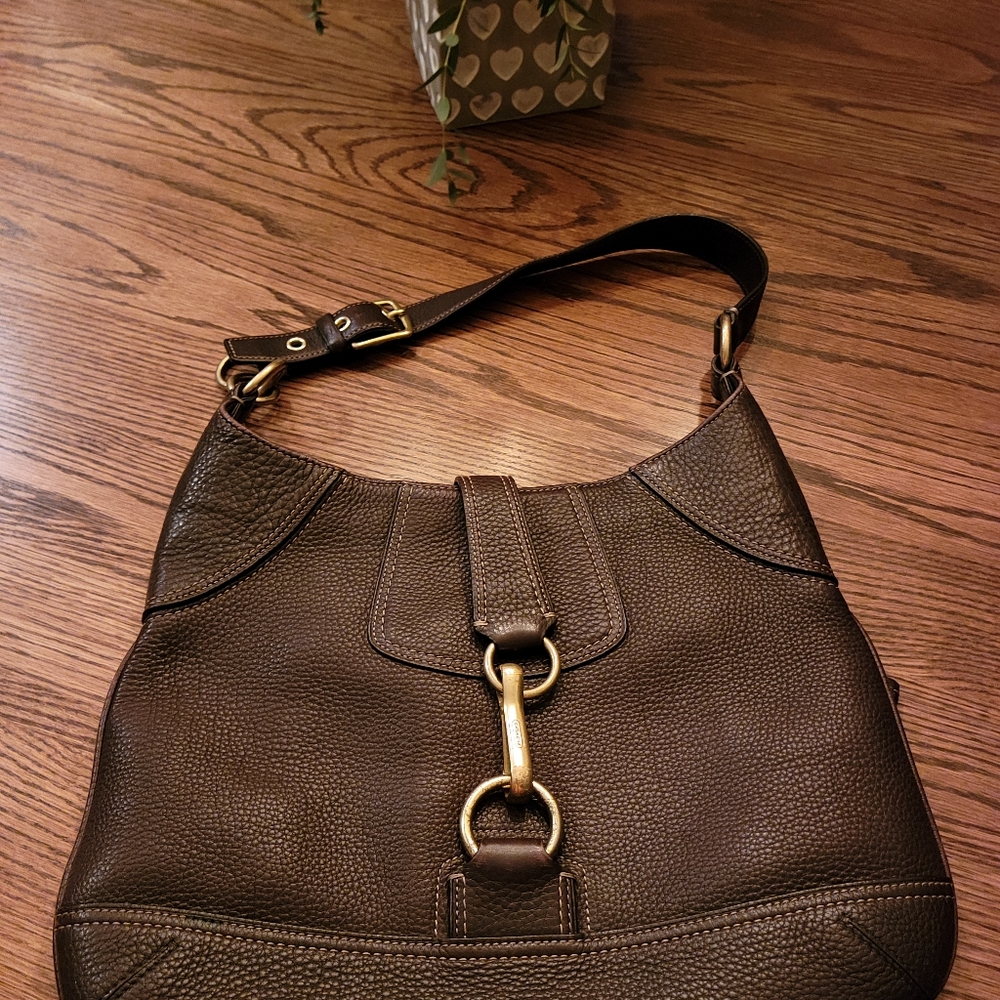 Coach Dark Brown Slim Hobo Vintage